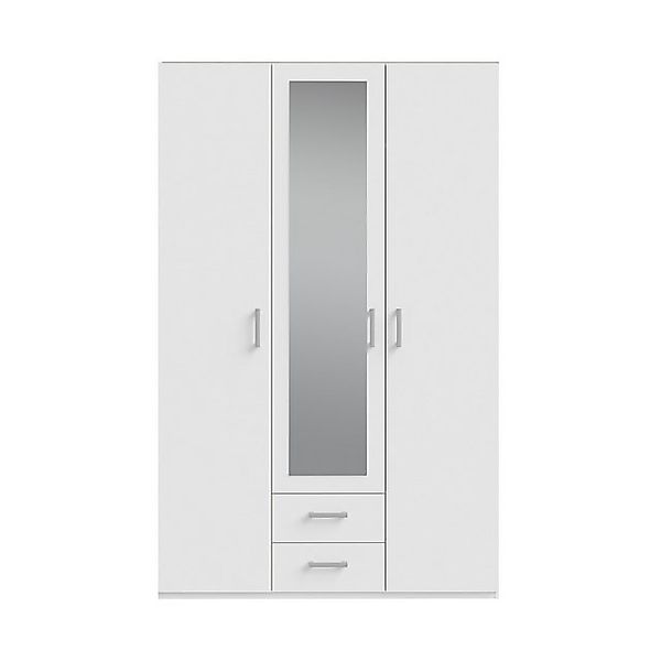 FORTE Drehtürenschrank in weiß / Spiegel - 133,2x210,5x54,2cm (BxHxT) günstig online kaufen