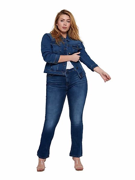 Carmakoma by Only Damen Jeansjacke CARWESPA LIFE - Blau - Medium Blue - Plu günstig online kaufen