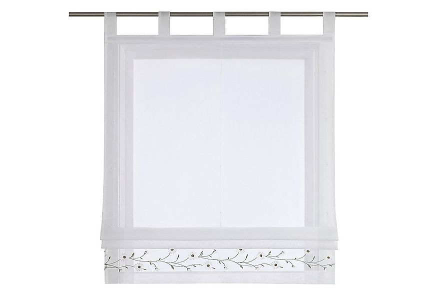 Joyswahl Raffrollo, Bestickte Gardine mit Blumen, Landhausstil günstig online kaufen