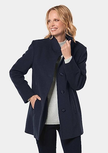 GOLDNER Wolljacke Eleganter Wintermantel mit Stehkragen Longmantel mit Knöp günstig online kaufen