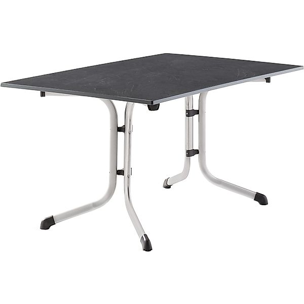 Sieger Klapptisch Quadratisch Silber/Graphit 90 cm x 140 cm günstig online kaufen
