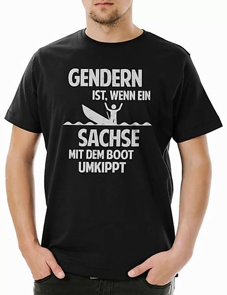 Urban Backwoods Print-Shirt Gendern Sachse Herren T-Shirt DDR Mauer Ostalgi günstig online kaufen