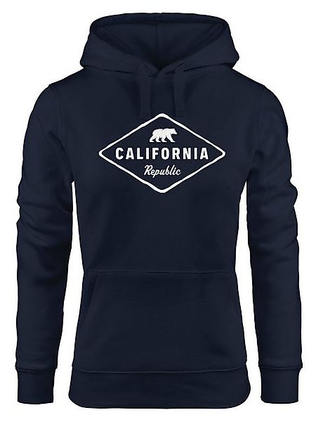 Neverless Hoodie Hoodie Damen California Republic Bear Badge Bär Sunshine S günstig online kaufen