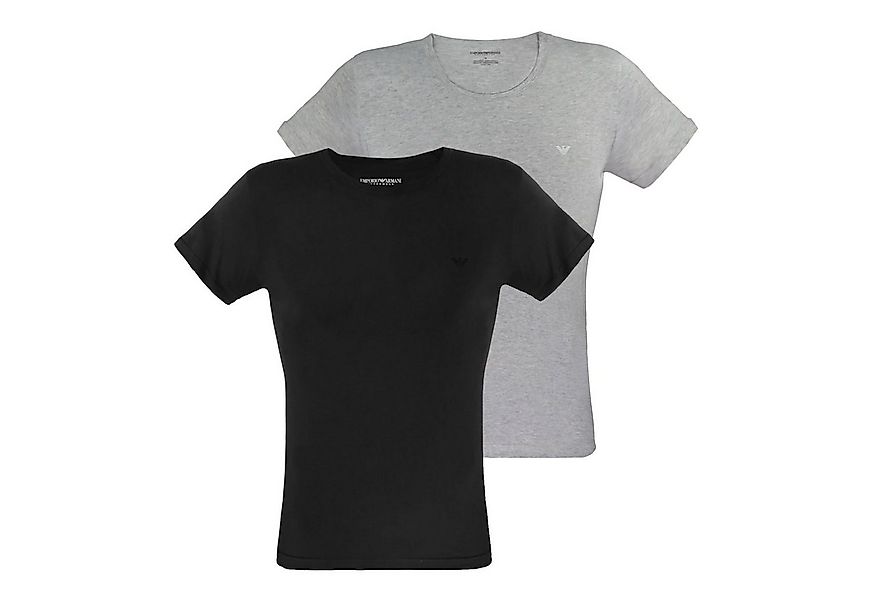 Emporio Armani Unterziehshirt Crew-Neck Pure Cotton (2-St) mit kleinem Logo günstig online kaufen