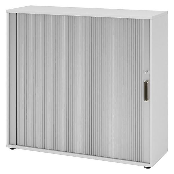 bümö Aktenschrank Rollladenschrank office - 3 Ordnerhöhen Dekor: Grau/Silbe günstig online kaufen