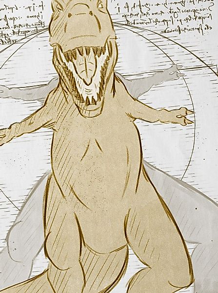 style3 T-Shirt Vitruvianischer T-Rex tyrannosaurus dinosaurier günstig online kaufen