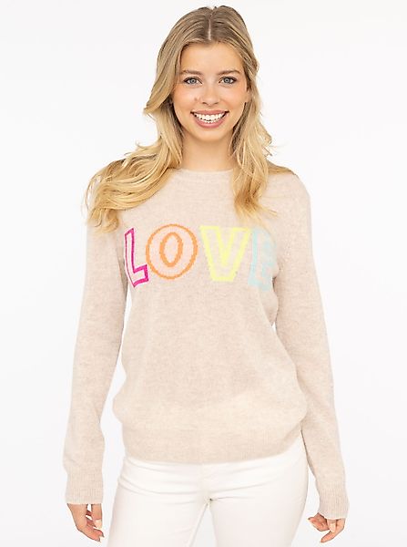 Zwillingsherz Strickpullover ""LOVE" wording", Rundhals, mit LOVE Aufschrif günstig online kaufen