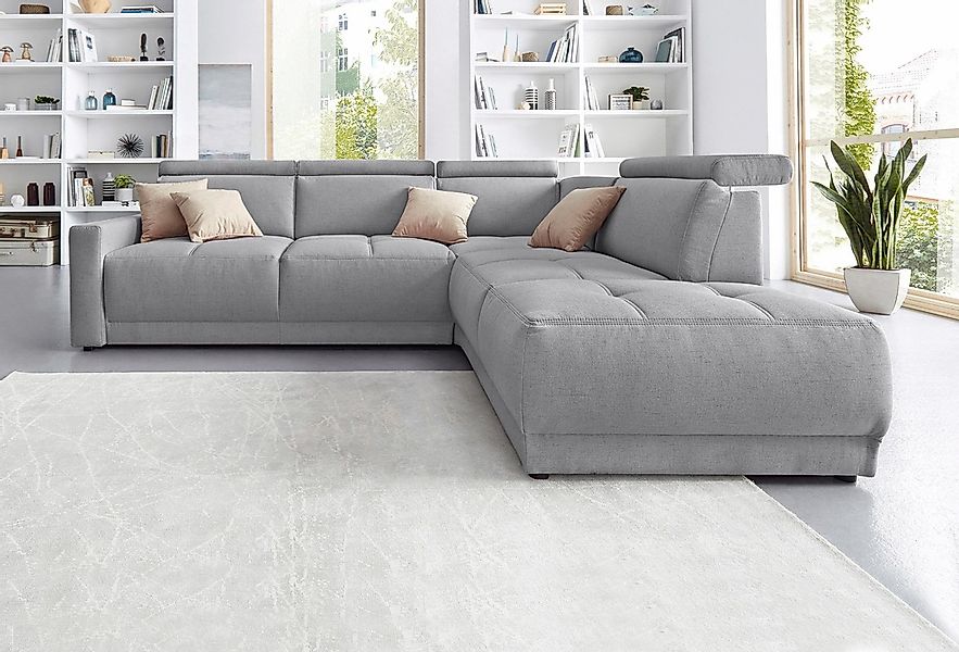 DOMO collection Ecksofa "Ava, moderne Sitzheftung mit toller Doppelnaht, ko günstig online kaufen