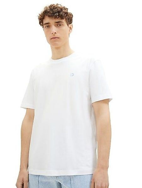 TOM TAILOR Denim T-Shirt Crewneck mit kleinem Logo-Print günstig online kaufen