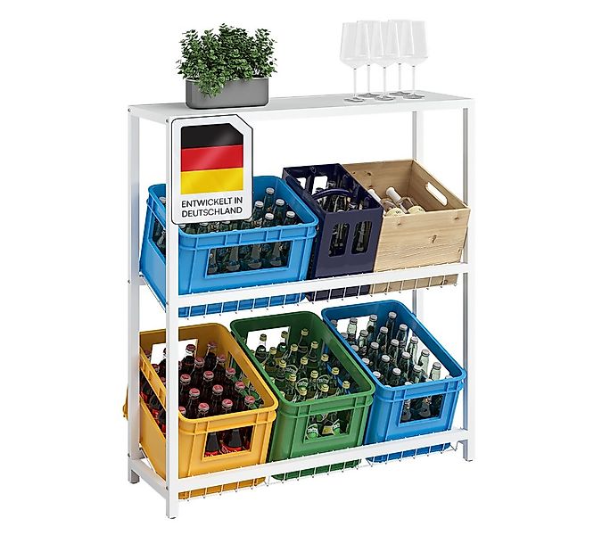STEELSØN Flaschenregal Montune mit Ablagefläche, Getränkekistenregal in Wei günstig online kaufen