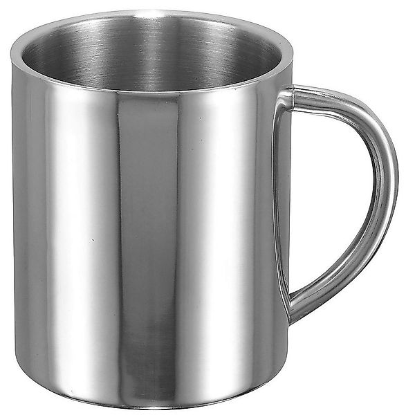 Axentia Kaffeebecher silber Edelstahl B/H/L: ca. 7,5x9x7,5 cm günstig online kaufen