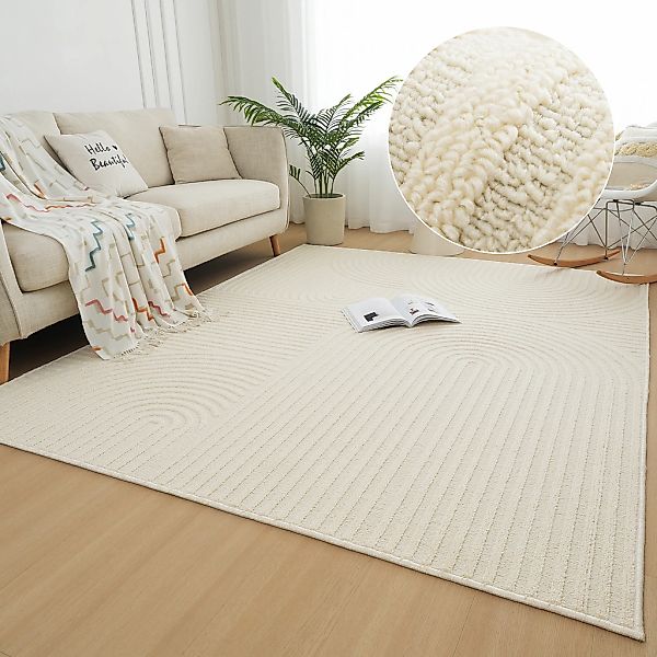 OTTO home Teppich "Jola Hoch-Tief-Design, Scandi-Look, Zen" rechteckig 10 m günstig online kaufen