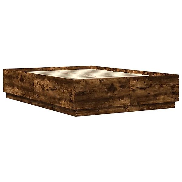 vidaXL Bettgestell Räuchereiche 150x200 cm Holzwerkstoff 3209699 günstig online kaufen