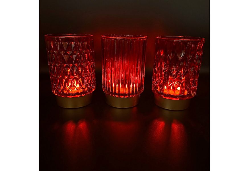 Online-Fuchs Teelichthalter - 3er Set Kerzenständer, Windlicht aus Glas in günstig online kaufen