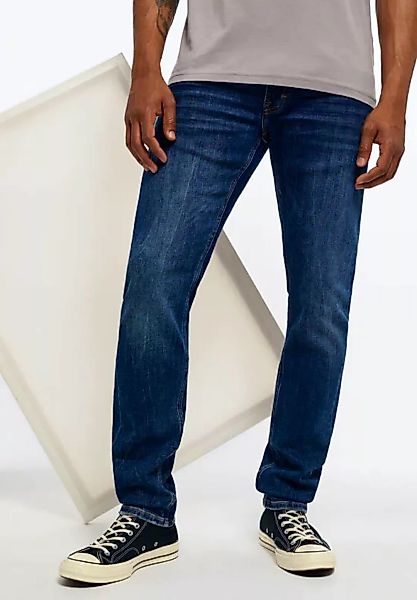 Mustang Oregon Tapered Jeans Slim Fit mid-blue extra lang günstig online kaufen