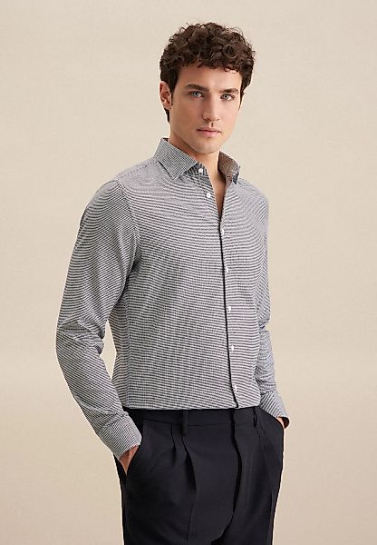 seidensticker Businesshemd "Shaped" Shaped 1/1 Kentkragen Pepita günstig online kaufen