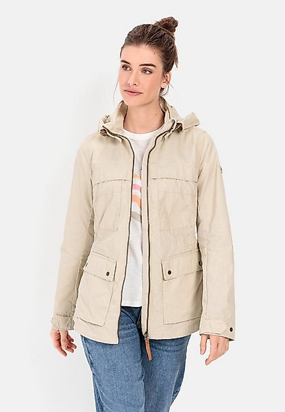 camel active Sommerjacke mit abnehmbarer Kapuze Langarm Kapuze Markenlogo günstig online kaufen