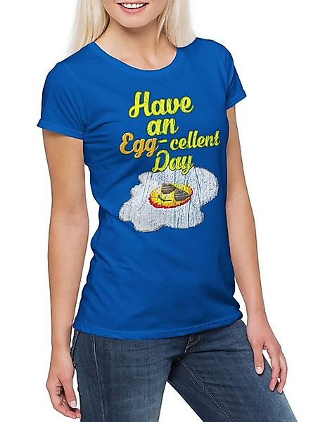 Urban Backwoods Print-Shirt Have An Egg-Shirt Damen T-Shirt Ei Fried Egg Sp günstig online kaufen