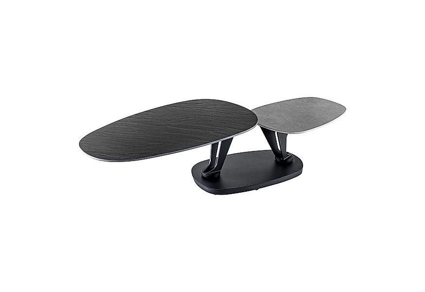 riess-ambiente Couchtisch MOVEMENT schwarz grau · runder Keramik-Beistellti günstig online kaufen