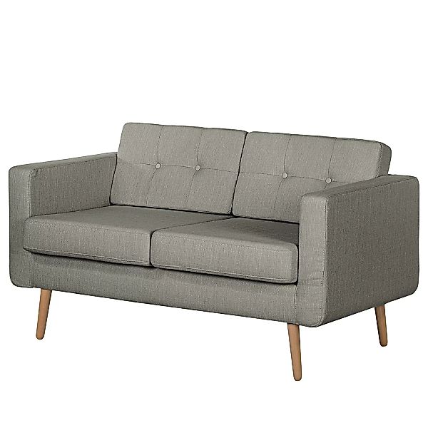 home24 Mørteens Sofa Croom I 2-Sitzer Grau Webstoff 143x84x81 cm (BxHxT) Sk günstig online kaufen