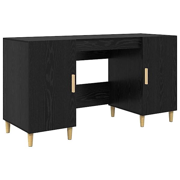 vidaXL Schreibtisch mit Regal Schwarz Eichen-Optik 140 x 50 x 75 cm 886236 günstig online kaufen