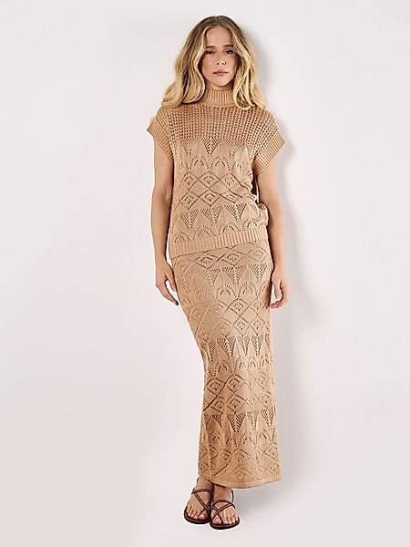 Apricot Maxirock Mixed Pointelle Knit Maxi günstig online kaufen