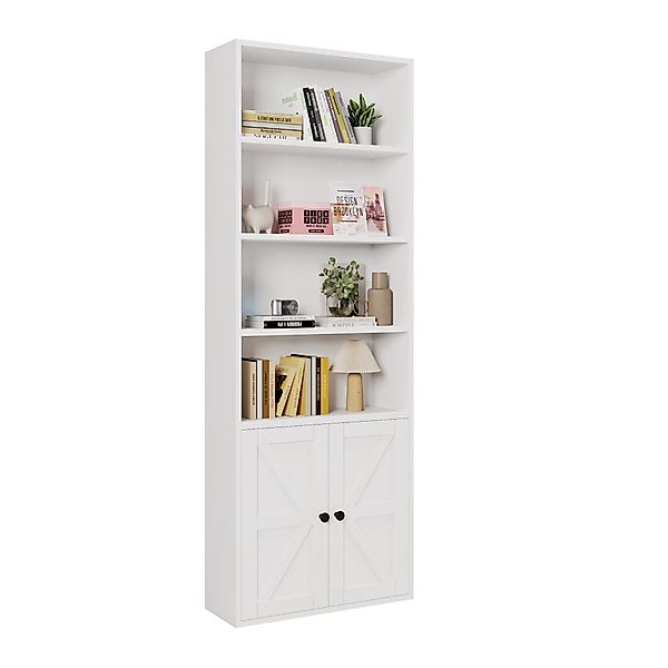 VINGLI Bücherregal, Bücherschrank mit 2 Türen günstig online kaufen