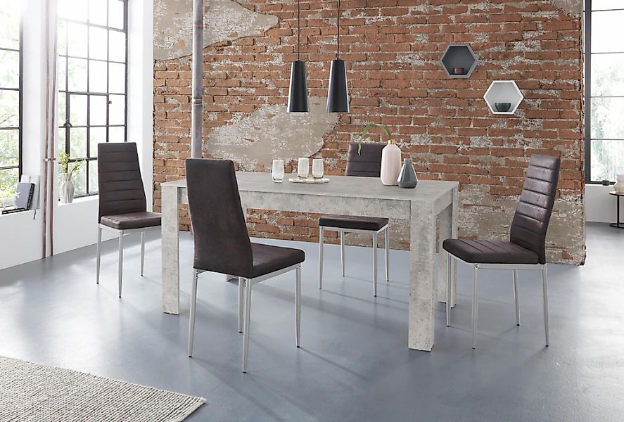 INOSIGN Essgruppe "Lynn160/Kate" Set, 5 Stk. tlg. Tisch mit 4 Stühlen, Bela günstig online kaufen