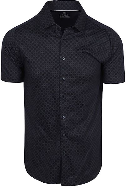 Desoto Short Sleeve Hemd Cubes Navy - Größe 3XL günstig online kaufen
