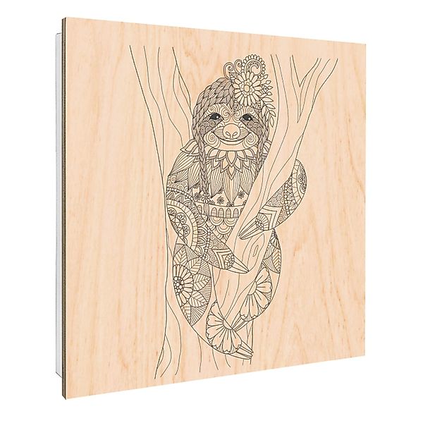 Banjado Großer Schlüsselbox Holz 30x30cm Weiß Scharnier Rechts 50 Haken Sch günstig online kaufen