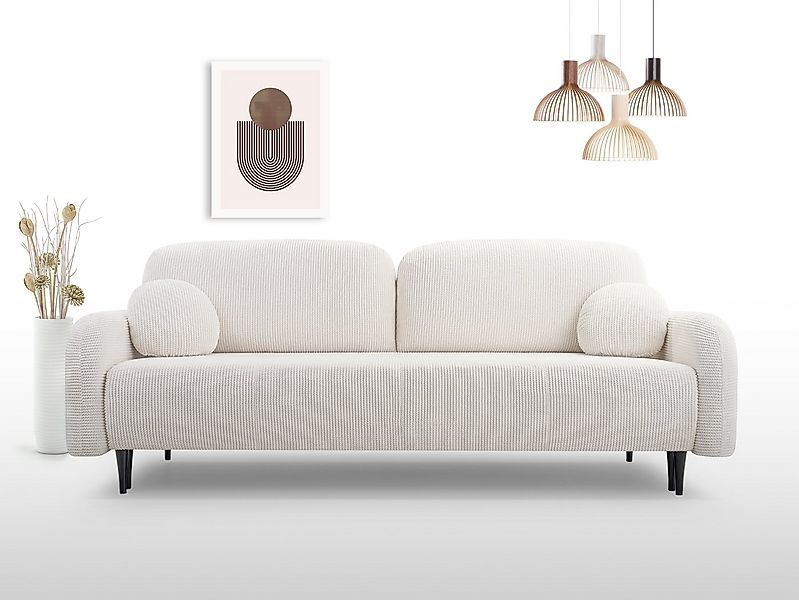 Compleo Schlafsofa mit Bettkasten CLOUD, Modern Wohnzimmer, Cordstoff, Sofa günstig online kaufen