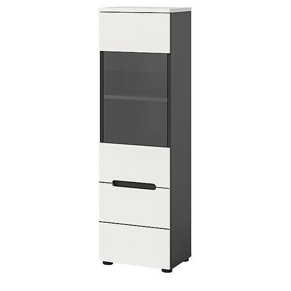 Inn.Furn Vitrine in Weiß und Grau 36 x 125 cm Cooper günstig online kaufen