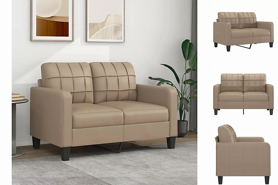 vidaXL Sofa 2-Sitzer-Sofa Couch Cappuccino-Braun 120 cm Kunstleder günstig online kaufen