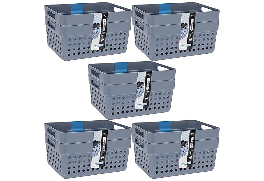 Koopman Aufbewahrungskorb Kleinteilekiste 17x11x7cm Kunststoff 3 Farben 10e günstig online kaufen