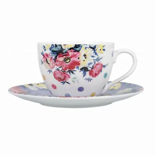 Neuetischkultur Teetasse mit Untertasse Blumendekor 4er-Set Mikasa bunt günstig online kaufen