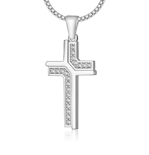 NAHLE Kette mit Anhänger Kreuz Silberkette Kreuz Kette (inkl. Schmuckbox), günstig online kaufen