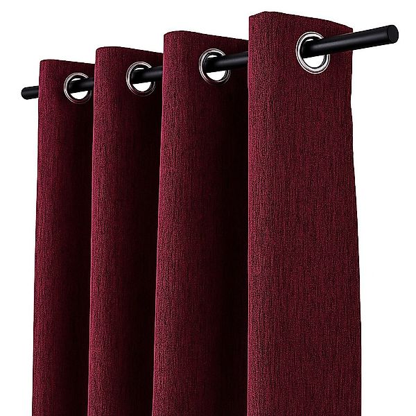 Brilliant Gardine / Grobgewebt / Bordeaux günstig online kaufen