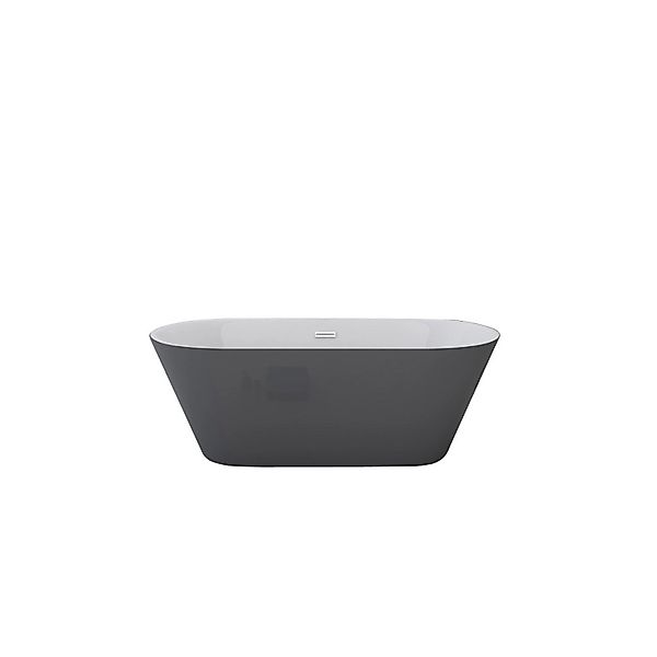 Jet-Line Freistehende Badewanne Deliah in Edlem Grau und Elegantem Weiß günstig online kaufen