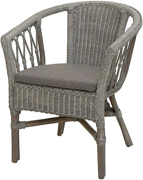 Krines Home Sessel Stapelbarer Rattansessel Bistro günstig online kaufen