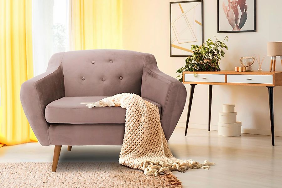 Home affaire Sessel "Renne" mit Heftung im Rücken im skandinavischem Stil günstig online kaufen