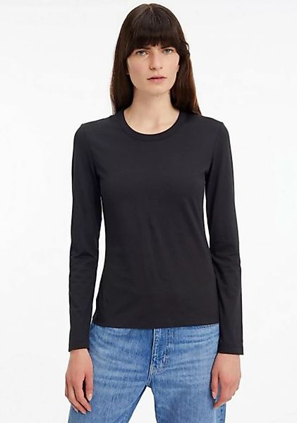 Calvin Klein Langarmshirt SMOOTH COTTON CREW NECK TEE LS mit Runhalsausschn günstig online kaufen
