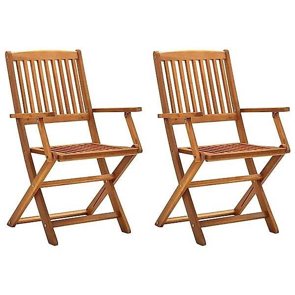 vidaXL Klappbare Gartenstühle 2 Stk Massivholz Akazie 46337 günstig online kaufen