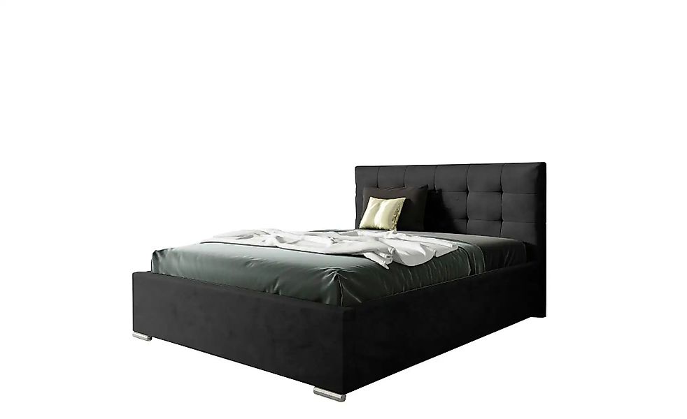 Polsterbett 160x200 Rosa   ¦ schwarz ¦ Maße (cm): B: 180 H: 110 Betten > Ko günstig online kaufen