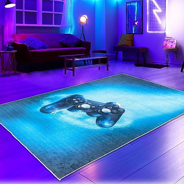 Carpetia Teppich Gaming-Teppich mit Neon-Farben und günstig online kaufen