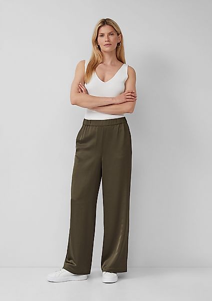 s.Oliver BLACK LABEL Stoffhose Satinhose mit günstig online kaufen