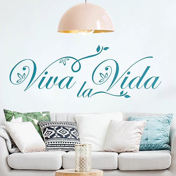 Wandtattoo Spruch Viva la Vida-Floral günstig online kaufen