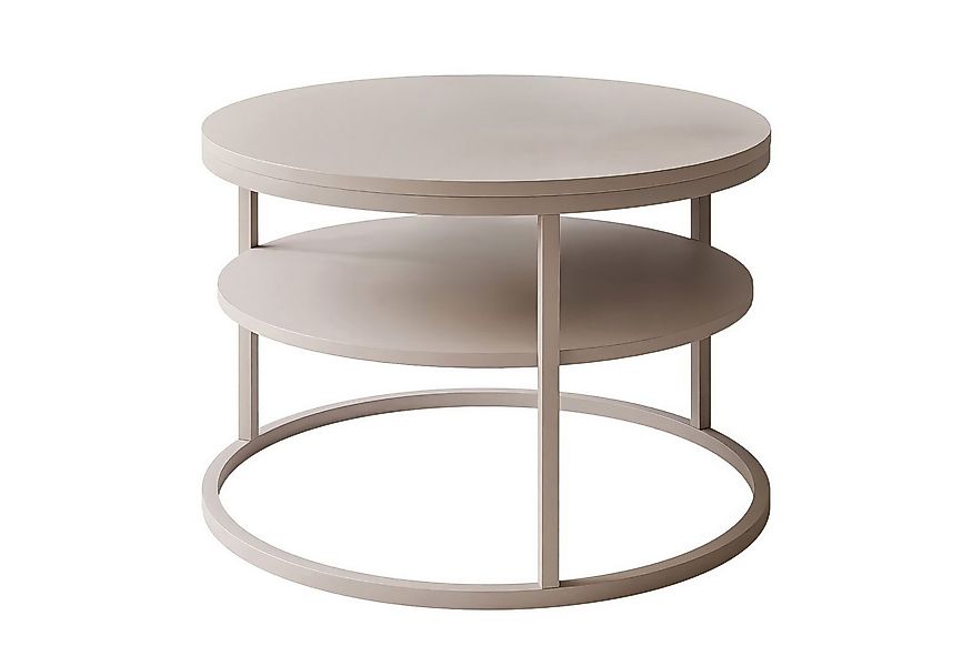 Lookway Couchtisch CIRI SLIM MATT Kaschmir mit Ablage (1 Tisch), Durchmesse günstig online kaufen