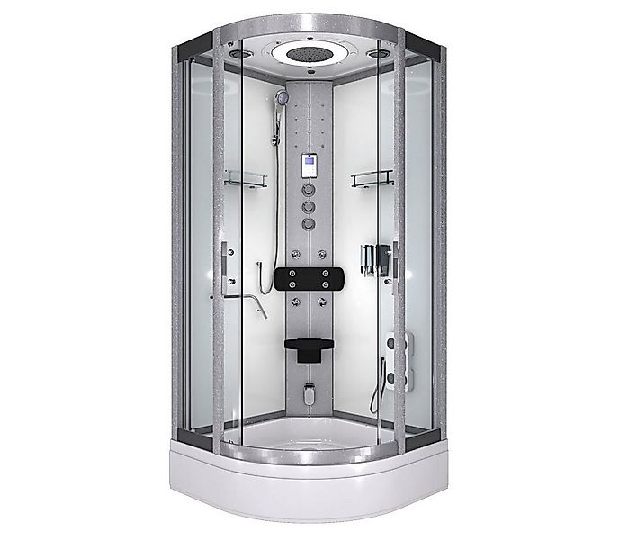 AcquaVapore Komplettdusche Fertigdusche Dusche D58-50T1 Weiß 90x90, Sicherh günstig online kaufen