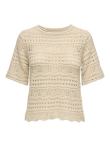 JACQUELINE de YONG T-Shirt Stilvolles Häkelmuster, Kurzarm, Rundhalsausschn günstig online kaufen