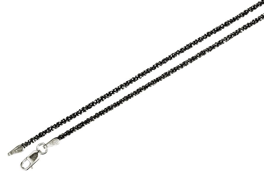 SILBERMOOS Statementkette Diamantierte Criss-Cross-Kette geschwärzt, 925 günstig online kaufen
